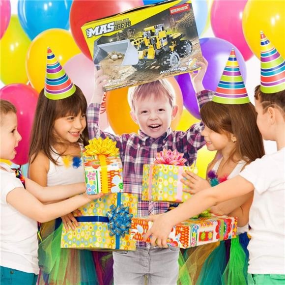 STEM Construction Toys-Bulldozer Building Kit,Front Wheel Loader,Top Engineering - Picture 2 of 6